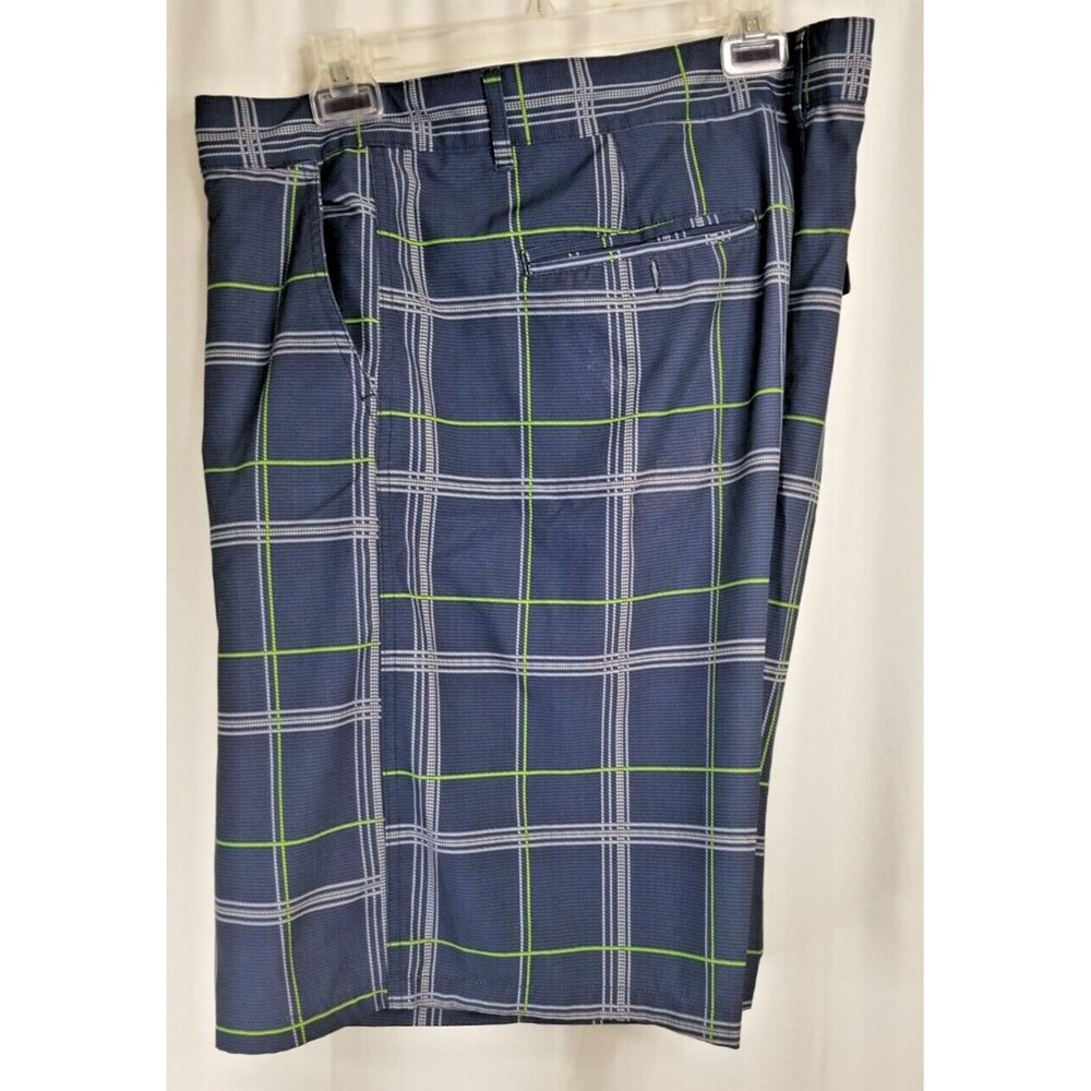 Ocean Pacific Men's Shorts OPFLEX  4-Way Stretch Pockets Blue Plaid Size 42